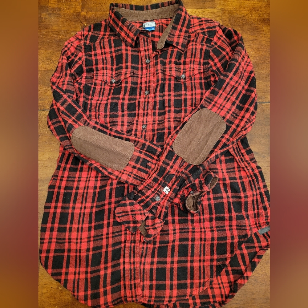 Kavu Medium Plaid Flannel Corduroy Detail Women's M